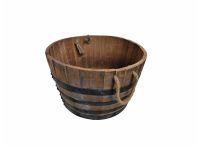 Premium Whiskey and Wine Half Barrel Planter